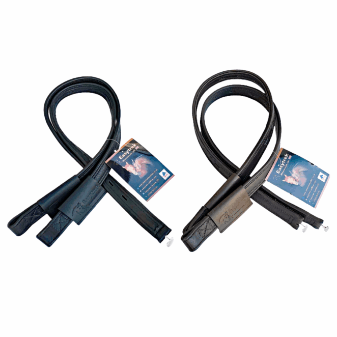 Easy Trek T Bar Treeless or Dressage Leathers - Black or Brown Leather