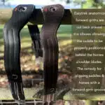 Easy Trek quality soft leather anatomical forward girth - Black or Brown